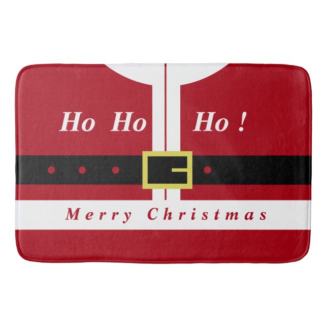 Frohe Weihnachten - Weihnachtsmann - Geschenke für Badematte (Vorderseite)