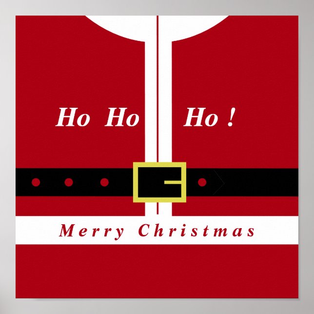 Frohe Weihnachten - Weihnachtsmann - Geschenke für Poster (Vorne)