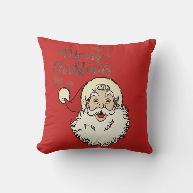 Frohe Weihnachten, Weihnachtsmann Kissen (Vorderseite)