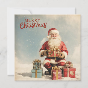 Frohe Weihnachten Weihnachtsmann mit Geschenken