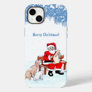Frohe Weihnachten - Weihnachtsmann mit Katze und H Case-Mate iPhone 14 Plus Hülle