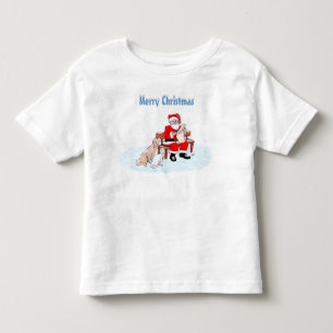 Frohe Weihnachten - Weihnachtsmann mit Katze und H Kleinkind T-shirt