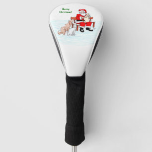 Frohe Weihnachten! Weihnachtsmann mit Katze und Hu Golf Headcover