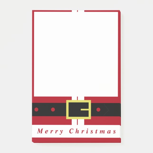 Frohe Weihnachten - Weihnachtsmann Post-it Klebezettel (Vorderseite)