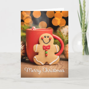 Frohe Weihnachten Weihnachtsmann und Heiße Schokol