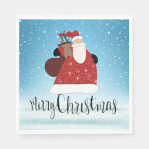 Frohe Weihnachten Weihnachtsmann und Rudolph