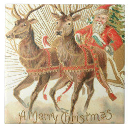 Frohe Weihnachten (Weihnachtsmann und sein Rentier Fliese