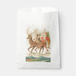 Frohe Weihnachten (Weihnachtsmann und sein Rentier Geschenktütchen
