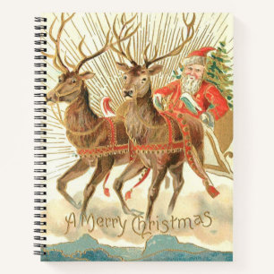 Frohe Weihnachten (Weihnachtsmann und sein Rentier Notizbuch