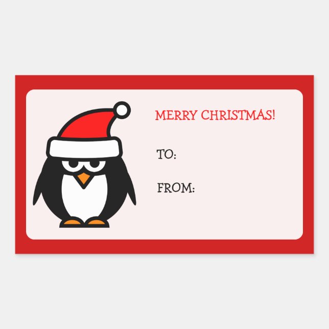 Frohe Weihnachten Weihnachtsmann zu von Geschenket Rechteckiger Aufkleber (Vorderseite)