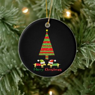 Frohe Weihnachten (Weihnachtsmänner) Keramik Ornament