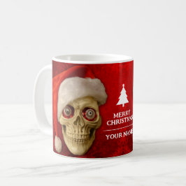 Frohe Weihnachten. Weihnachtsmannmütze Kaffeetasse