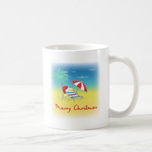 Frohe Weihnachten, Weihnachtsmannmütze, Palmen, St Kaffeetasse