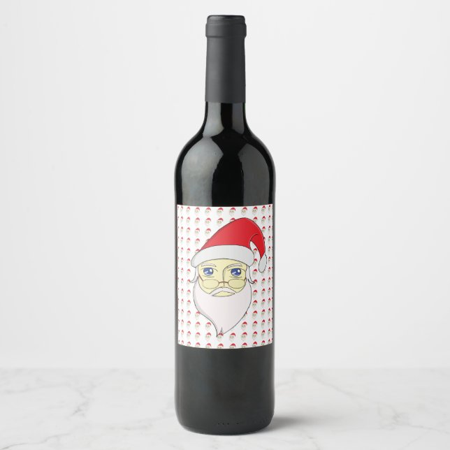 Frohe Weihnachten Weinetikett (Vorderseite)