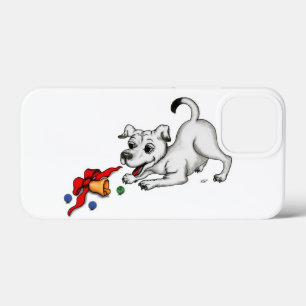 Frohe Weihnachten! Welpe mit Bell und Ball iPhone 13 Mini Hülle