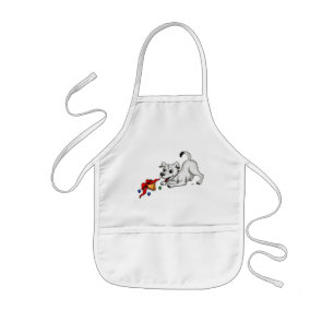Frohe Weihnachten! Welpe mit Bell und Ball Kinderschürze