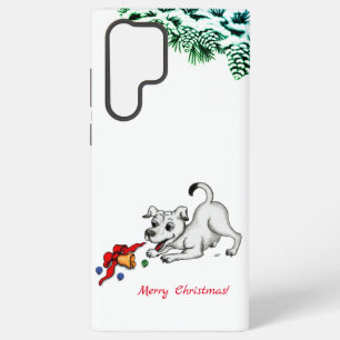 Frohe Weihnachten! Welpe mit Bell und Ball Samsung Galaxy Hülle