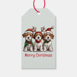 Frohe Weihnachten Welsh Wire Fox Terrier Hunde Geschenkanhänger