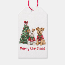 Frohe Weihnachten Welsh Wire Fox Terrier Hunde Geschenkanhänger