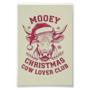 Frohe Weihnachten Western Cow Lover Club Xmas Sais Fotodruck