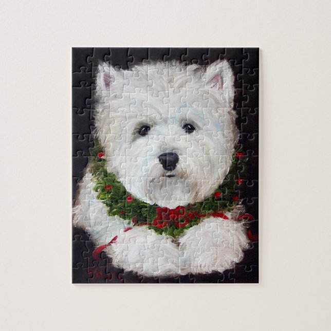Frohe Weihnachten Westie (Vertikal)
