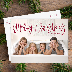 Frohe Weihnachten Whimsical Cranberry Script Foto