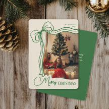 Frohe Weihnachten Whimsical Hand Drawn Bow Foto