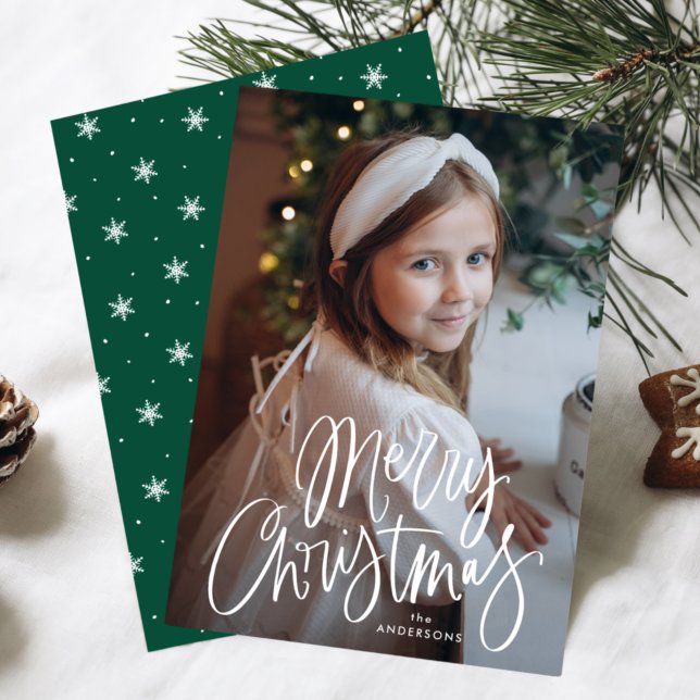 Frohe Weihnachten Whimsical Script-Foto (Von Creator hochgeladen)