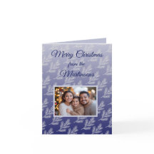 Frohe Weihnachten White Branches Blue Foto