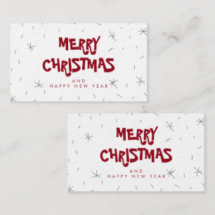 Frohe Weihnachten White Snow Mini Geschenkkarte Visitenkarte