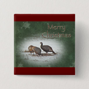Frohe Weihnachten Wild Türkei Button
