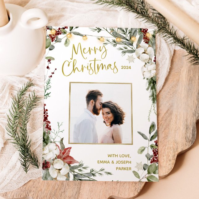 Frohe Weihnachten | Winter Floral und Foto und Gol (Von Creator hochgeladen)