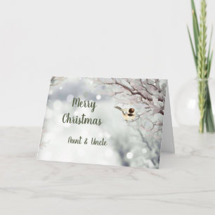 Frohe Weihnachten Winter Frost Bird Tante & Uncle