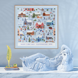 Frohe Weihnachten Winter Wunderland Familie Sake