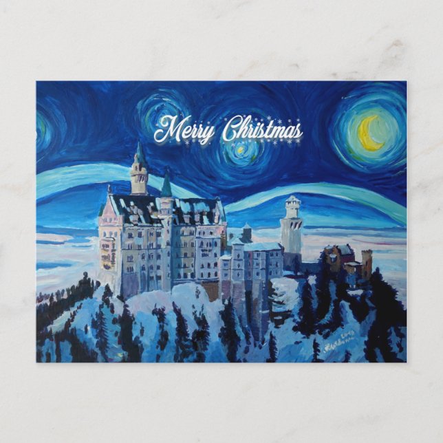 Frohe Weihnachten Winterherrschaft Postkarte (Vorderseite)