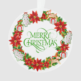 Frohe Weihnachten Winterurlaub im Wald Ornament