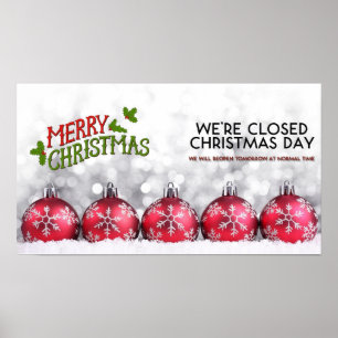 Frohe Weihnachten - WIR sind geschlossen Poster