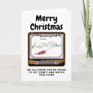 Frohe Weihnachten Wir wissen, dass ihr True Crime Karte