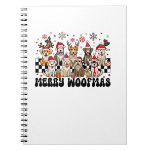 Frohe Weihnachten Woofmas Hund Liebhaber Welpen Sa Notizblock