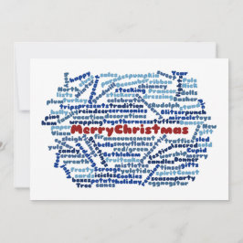 Frohe Weihnachten - Word Cloud - Grüße Karte