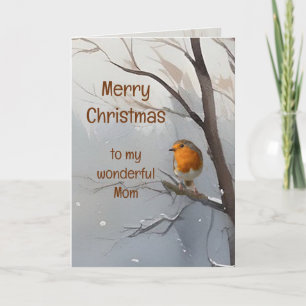 Frohe Weihnachten Wunderbare Mama Wasserfarbe Karte