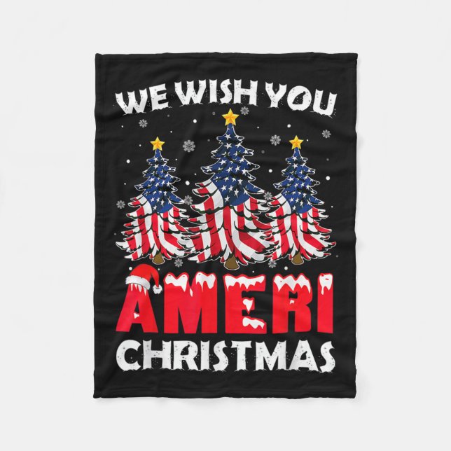 Frohe Weihnachten wünschen wir Ihnen Ameri Xmas Am Fleecedecke (Vorderseite)
