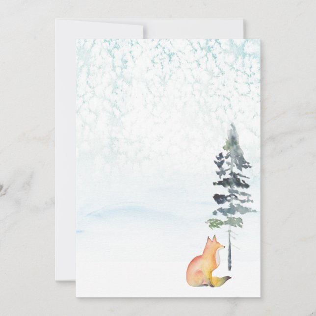 Frohe Weihnachten wünscht Blank Fox Mitteilungskarte (Vorderseite)