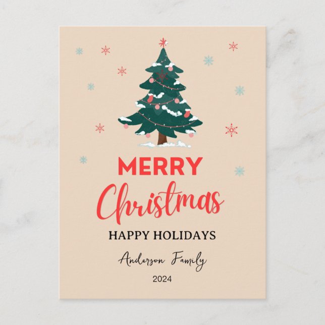 Frohe Weihnachten wünscht dir Freude Postkarte (Vorderseite)