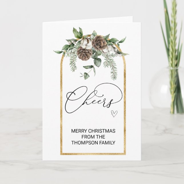 Frohe Weihnachten wünscht ein Geschenk für Freunde Karte (Vorderseite)