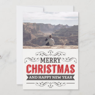 Frohe Weihnachten wünscht Retro Typografie Familie