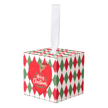 Frohe Weihnachten Würfel Ornament