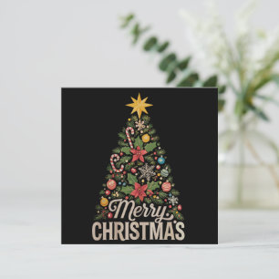 Frohe Weihnachten Xmas Baum Vintage Feiertage 