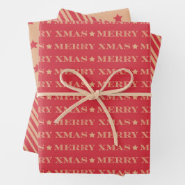 Frohe Weihnachten (XMas) Geschenkpapier Set