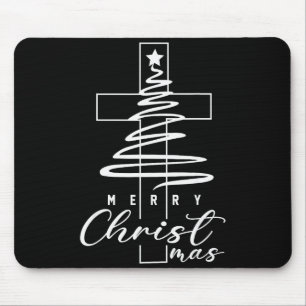 Frohe Weihnachten Xmas Kreuz Christlich Jesus Fami Mousepad